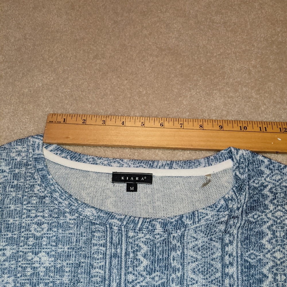Kiara blue & white long sleeve top - Picture 15 of 15